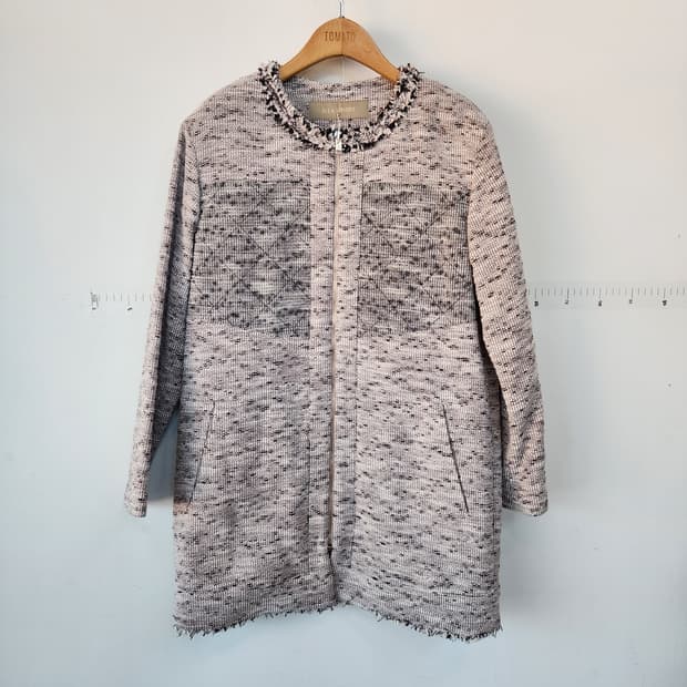 ALL&SUNDRY 트위드 롱 자켓