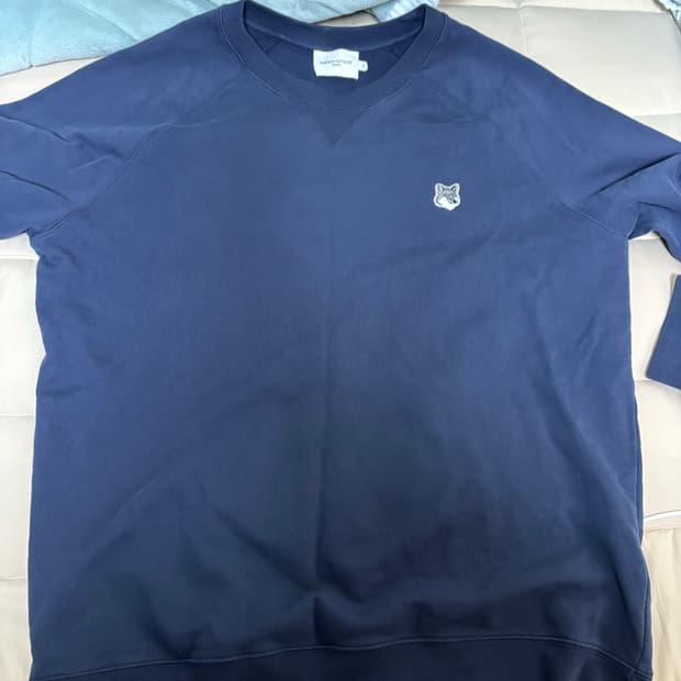 메종키츠네 맨투맨 네이비 XXl