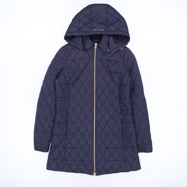 [90] 빈폴 골프 여성 후드 퀄팅 롱 패딩 자켓 네이비 3951