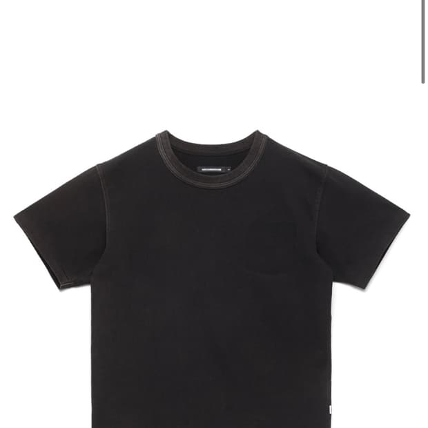 해칭룸 반팔 Bleached Tee Black