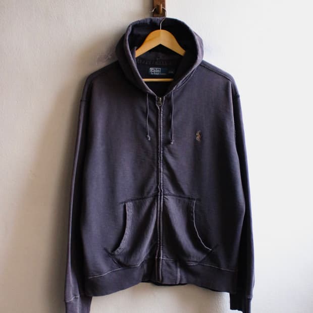 폴로 가먼트 다잉 후드 집업 
