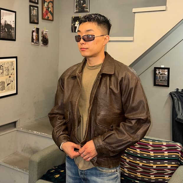 90’s Japanese Shell-leather aged jacket