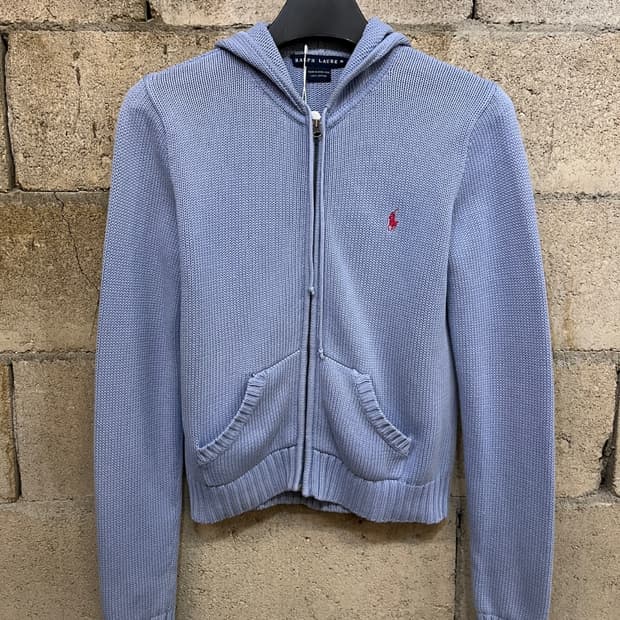 폴로 랄프로렌 니트 후드 집업