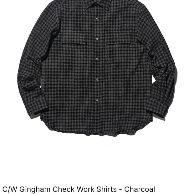 아워셀브스 25fw 울 깅엄 체크셔츠