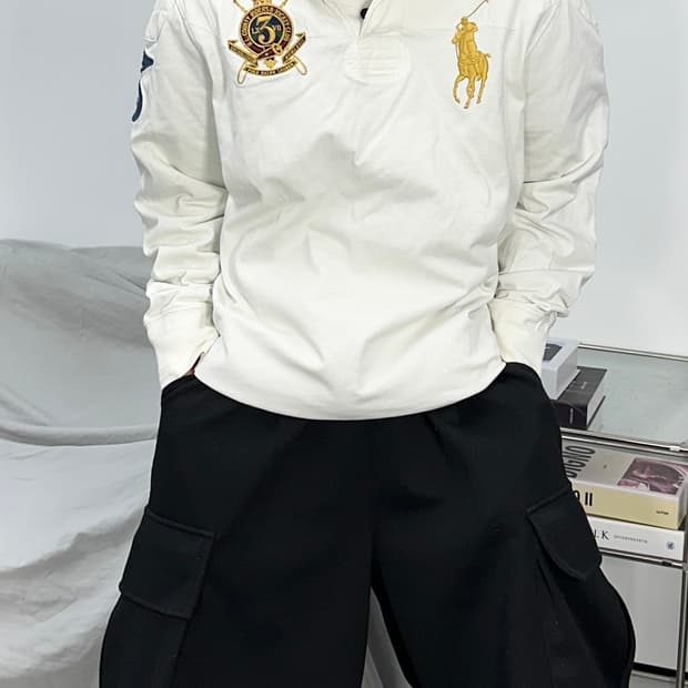 폴로 랄프로렌 빅포니 프레피 럭비 pk L