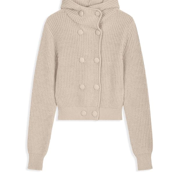 구해요)) open yy hooded button cardigan