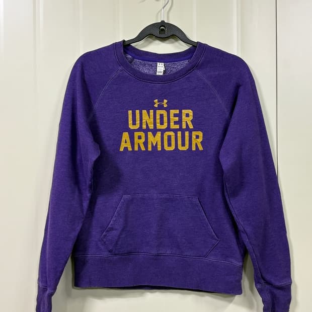 언더아머 퍼플 스웻셔츠
