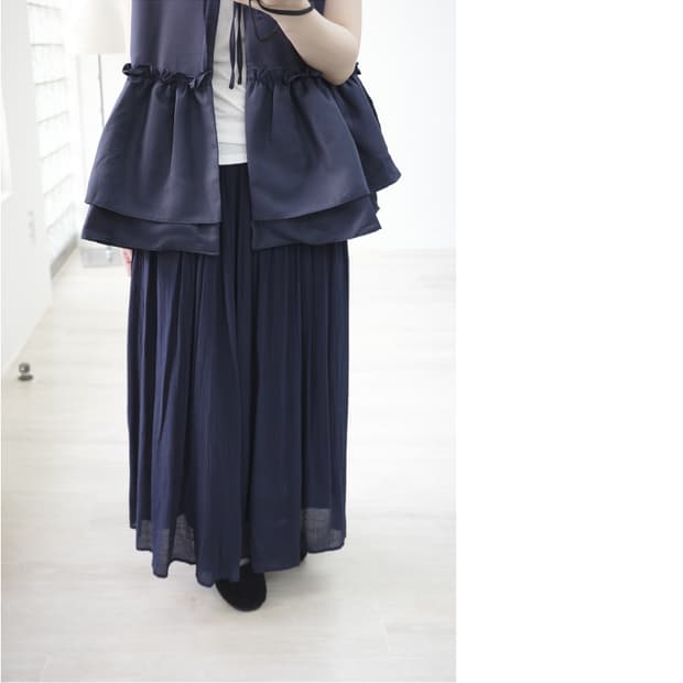 Cinema club navy long skirt