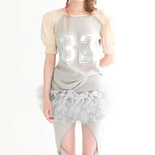 샵페어리 pad shoulder raglan half top
