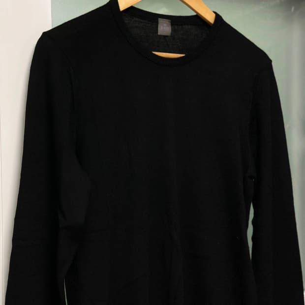 IOLO(이올로) 블랙 크루넥 니트 / L(100)사이즈