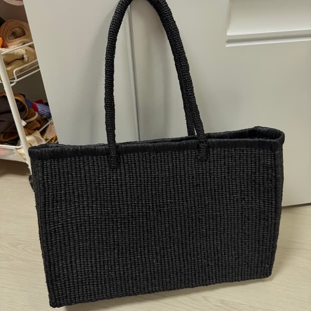 Raffia Shopper Bag 블랙