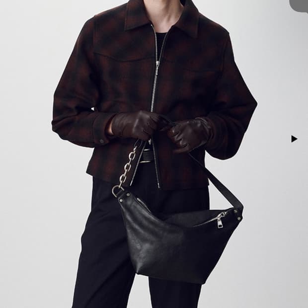 토니웩 브라운 체크 울 웨스턴 자켓 