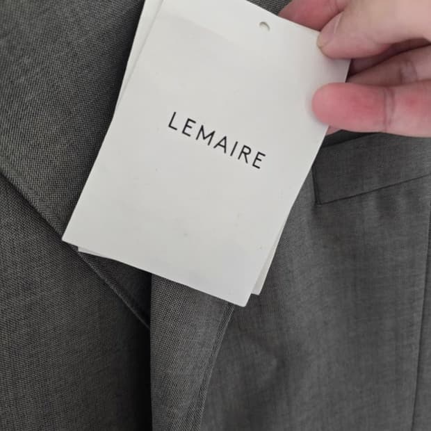 [LEMAIRE] 르메르 트로피컬 울 라이트그레이 셋업 XL, 34