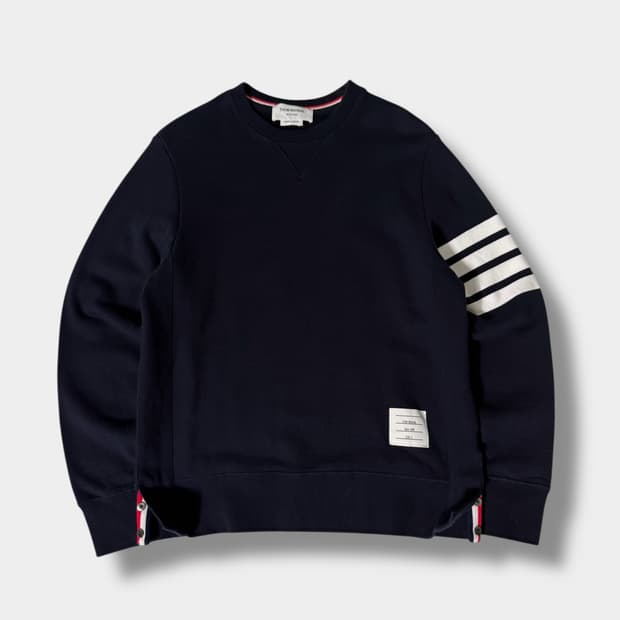 톰브라운 네이비 4바 클래식 스웻 셔츠