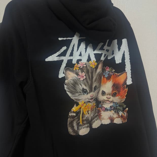 스투시 블랙 후드티 s 판매합니다