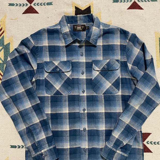 RRL 옴브레 캠프셔츠(M)