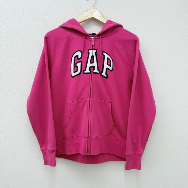 빈티지 GAP 핫핑크 후드집업