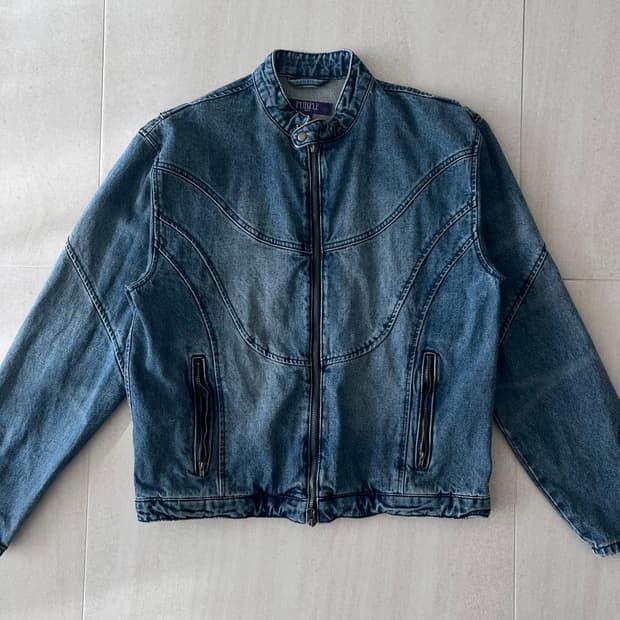 비슬로우 데님 워시드 자켓