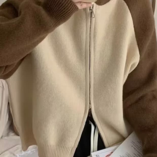 투웨이 니트 집업