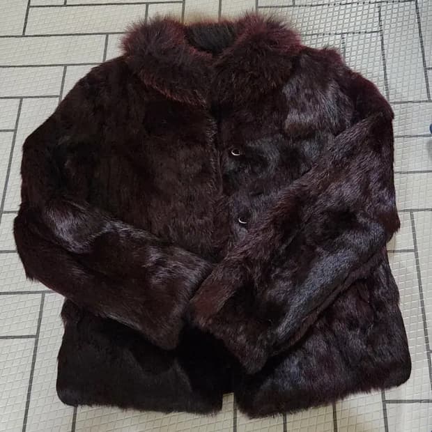 zzb  버건디 퍼자켓