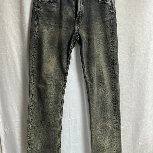 모드나인 더티워싱 세미와이드 데님 팬츠 33