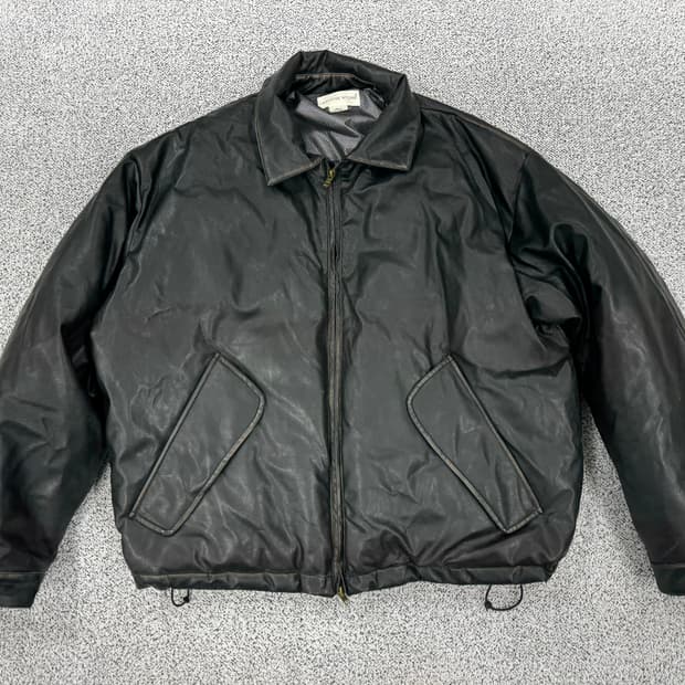 라퍼지스토어 버핑레더 다운자켓