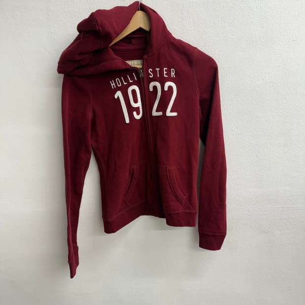 홀리스터 버건디 후드집업 1922 S