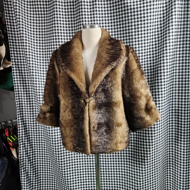 빈티지 브라운 퍼 자켓 / 클래식 무드