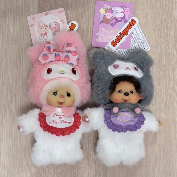 산리오 x 몬치치 마이멜로디 쿠로미 마스코트