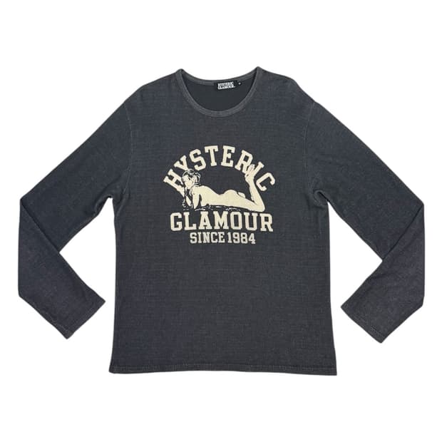 히스테릭 글래머 히스걸 와플 니트 맨투맨 스웨터