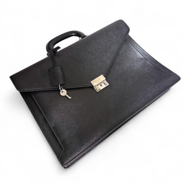 버버리 사피아노 카프스킨 브리프케이스