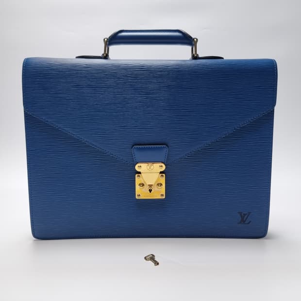 루이비통 에삐 세르비엣 서류가방 블루 브리프케이스 (최상급 남여공용)