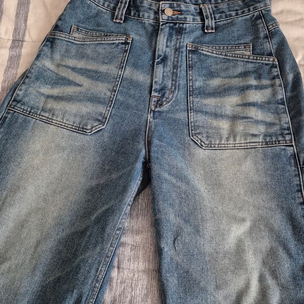 노운 아웃포켓데님 미드블루 1사이즈