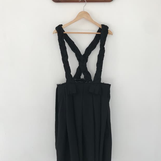 comme des garcons knot overall pleats sk