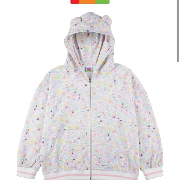 IGUSA 이구사 CANDY SHOP BEAR ZIP HOODIE 후드