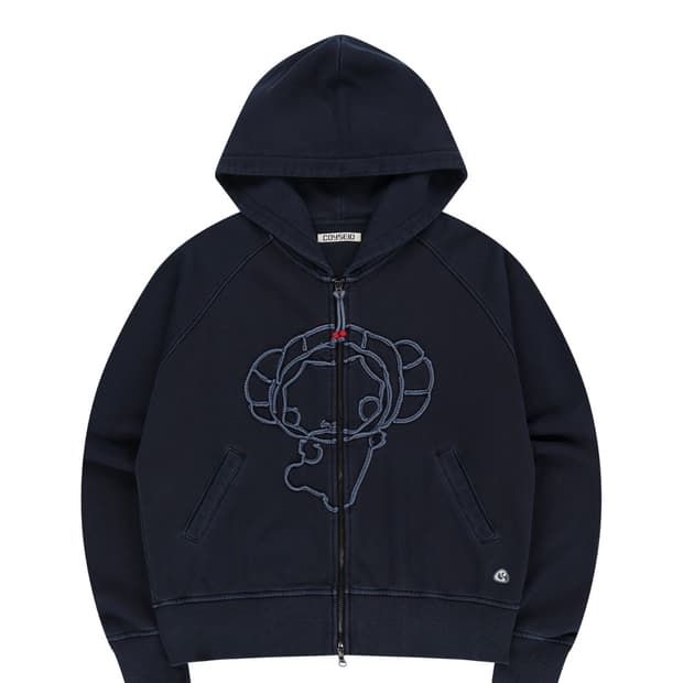 Coyseio Hood zip up navy