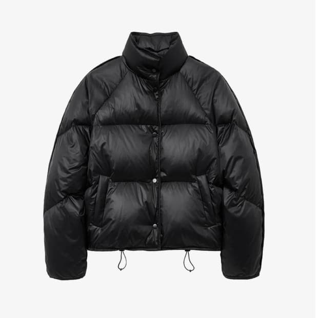 인사일런스 글로시 구스 다운 자켓 블랙 S