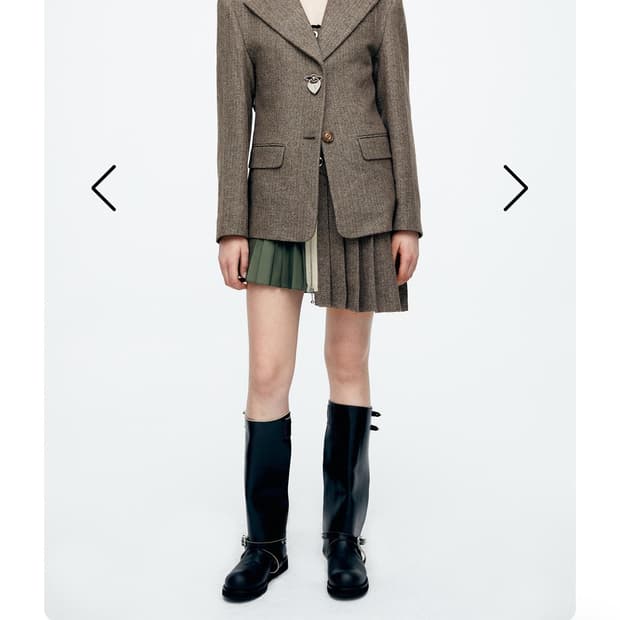 앤더슨벨 HARUKO HERRINGBONE MA-1 JACKET