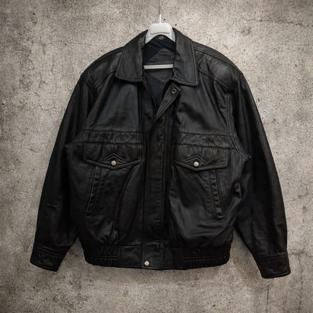 Vintage Black Leather Jacket
