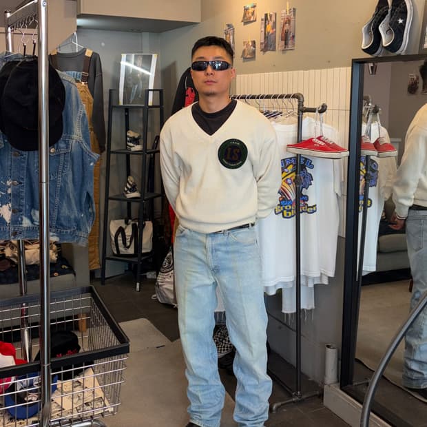 90‘s Issey Miyake I.S embroidered knit