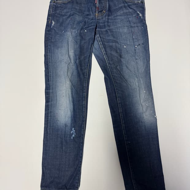 여성 디스퀘어드2 페인트 워싱 버튼 데님팬츠 30.7인치