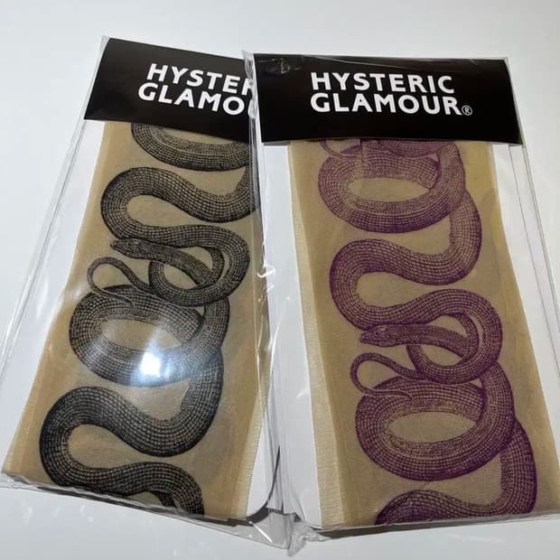 히스테릭글래머 스타킹 새상품 블랙 레드