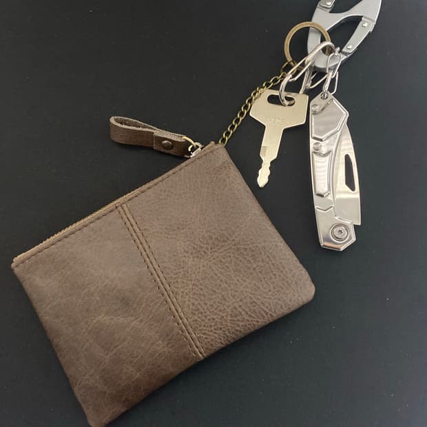 빈티지 가죽 지갑 키링