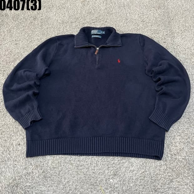 폴로 랄프포렌 반집업 케이블니트