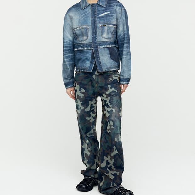 ADSB 앤더슨벨 트롱프뢰유 더블 웨이스트 데님 자켓 블루