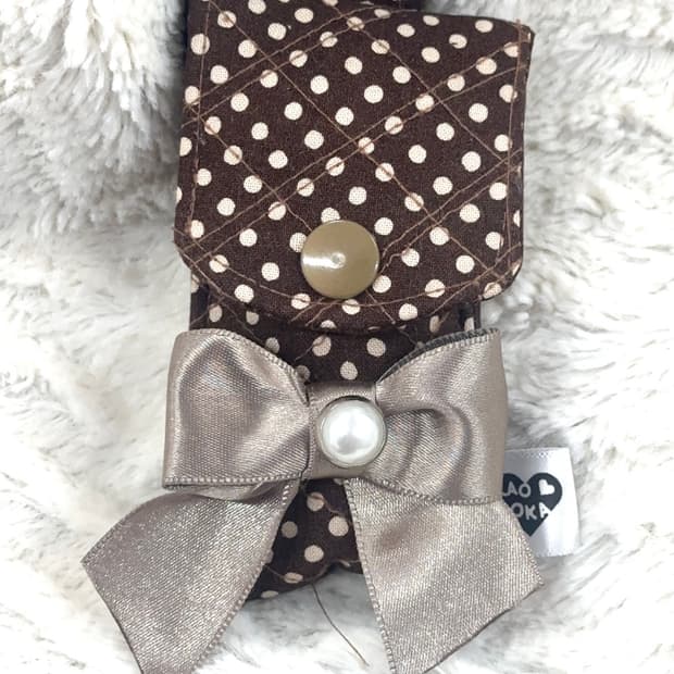 카오오카 자체제작 립밤 케이스 소품 도트 양산형 모리 라떼갸루 키링