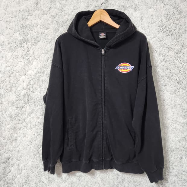 J60 [L] 디키즈 로고 후드 집업
