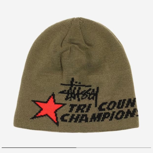 Stussy Skullcap Tri County Army Green
