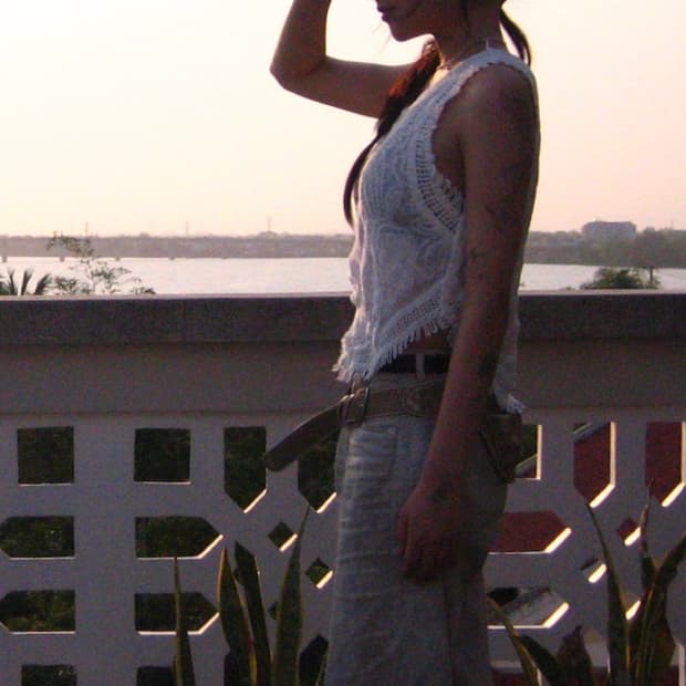 [Vintage] Crochet Lace Froral Tank Top