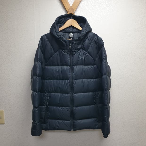 [xxl/110] 23fw 언더아머 후드 패딩 블랙